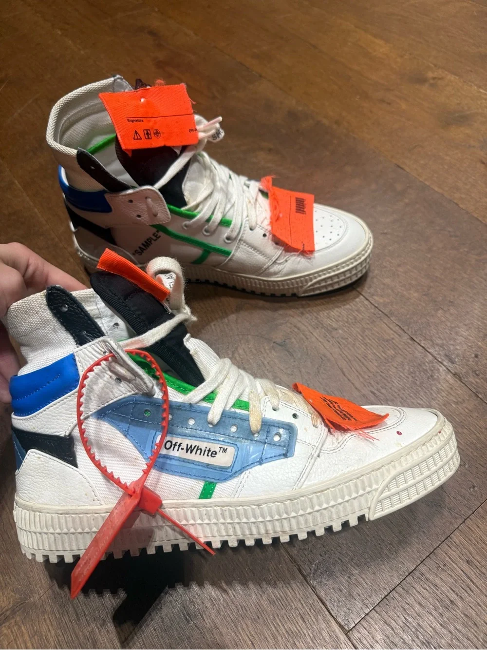 Off white high top sneakers